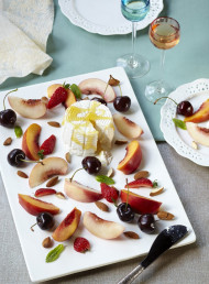 Ricotta with Fresh Fruit, Honey and Roasted Almonds