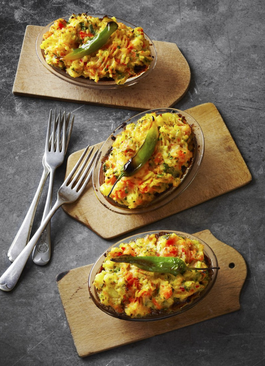 Aromatic Garlic, Chilli and Coriander Vegetable Mash