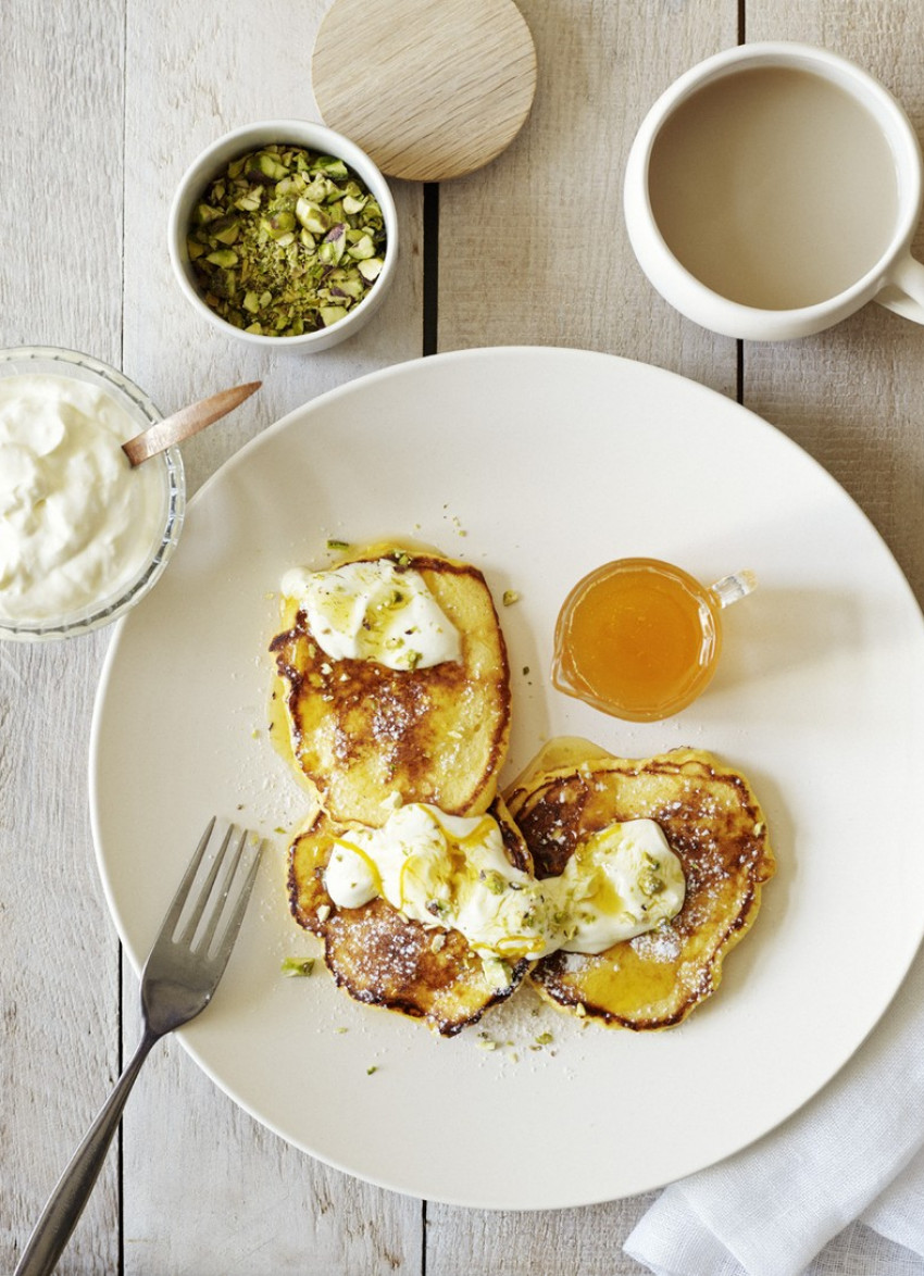 Ricotta Hotcakes with Spiced Orange Syrup 