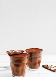 Espresso Your Love Chocolate Mousse with Chocolate and Hazelnut Biscotti