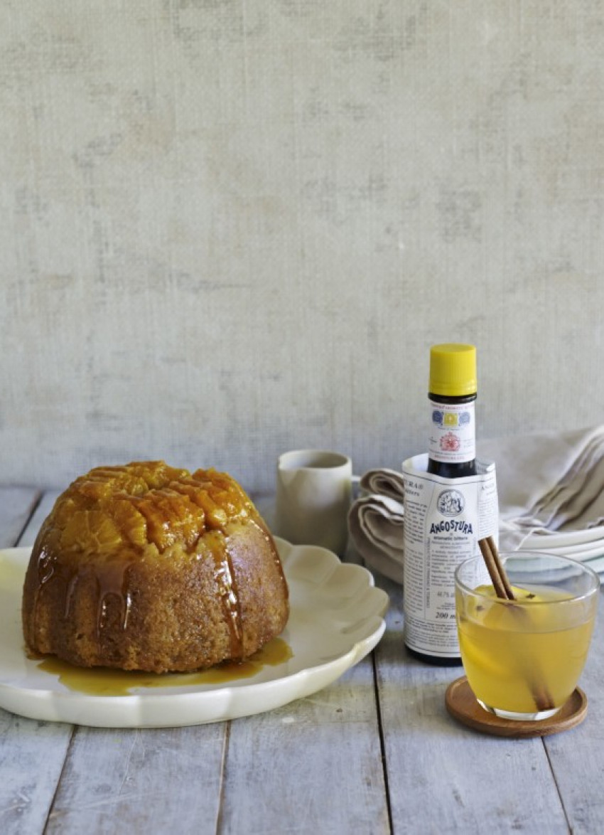 Spiced Orange, Angostura Aromatic Bitters and Golden Syrup Upside Down Pudding