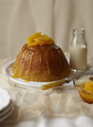 Steamed Orange, Cardamom and Grand Marnier Pudding