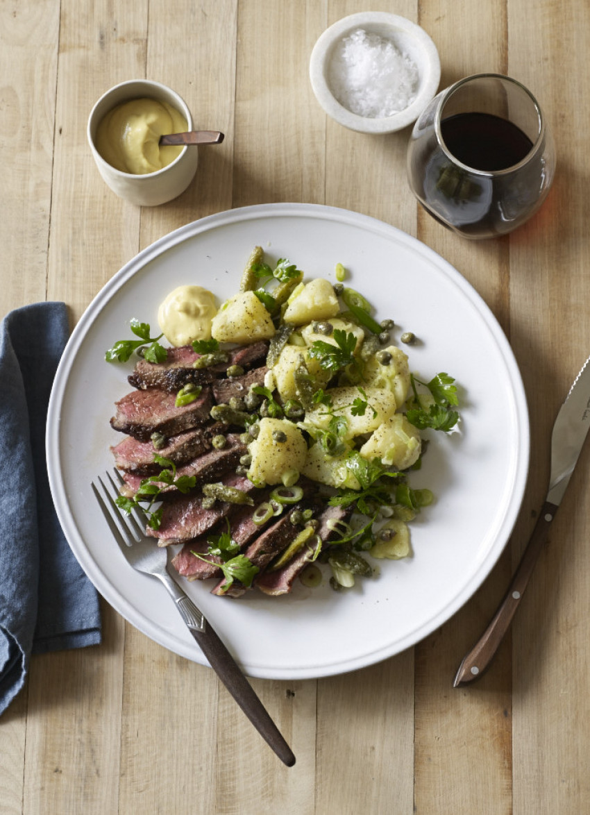 Rump Steak with Potato and Herb Salad