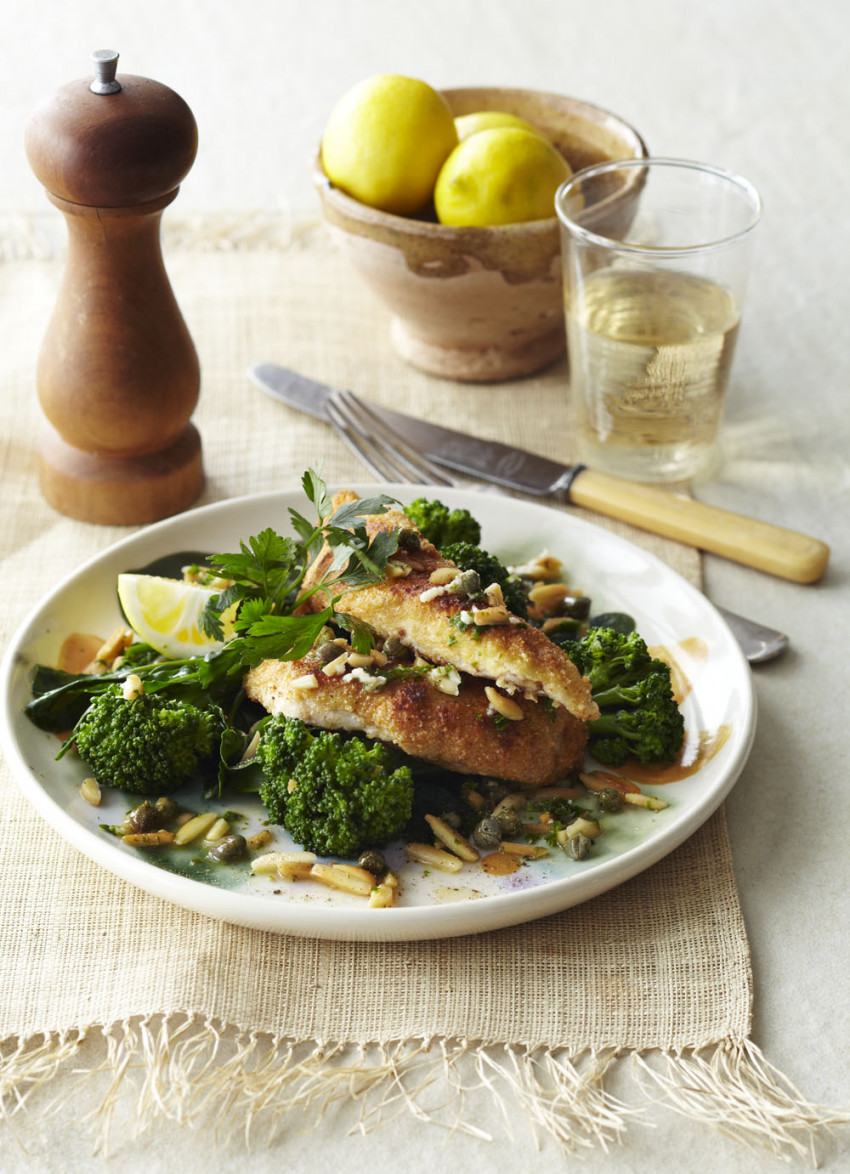 Crispy Almond Fish with Capers and Lemon