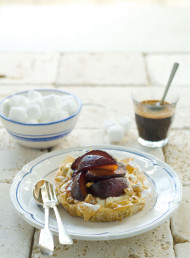 Baklava Tarts with Grilled Plums