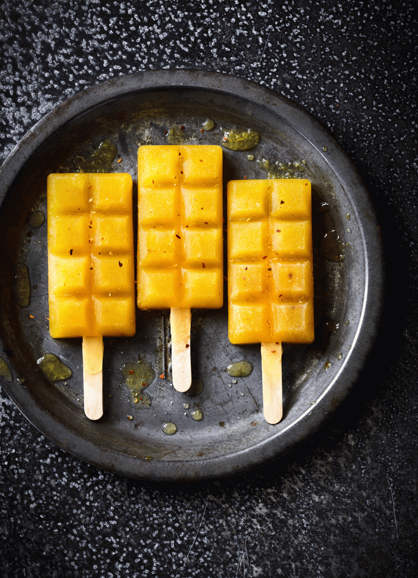 Mango, Chilli and Lime Popsicles