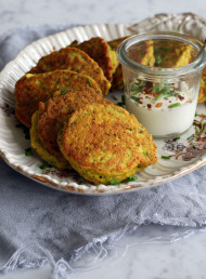 Spiced Broccoli, Turmeric and Goat's Cheese Fritters
