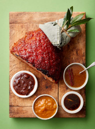 Peach, Hoisin and Ginger Glazed Ham