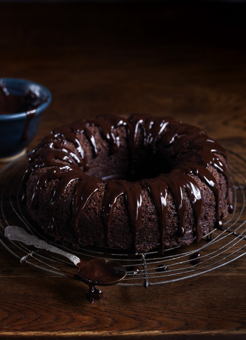 Chocolate and Guinness Bundt Cake with Chocolate Ganache