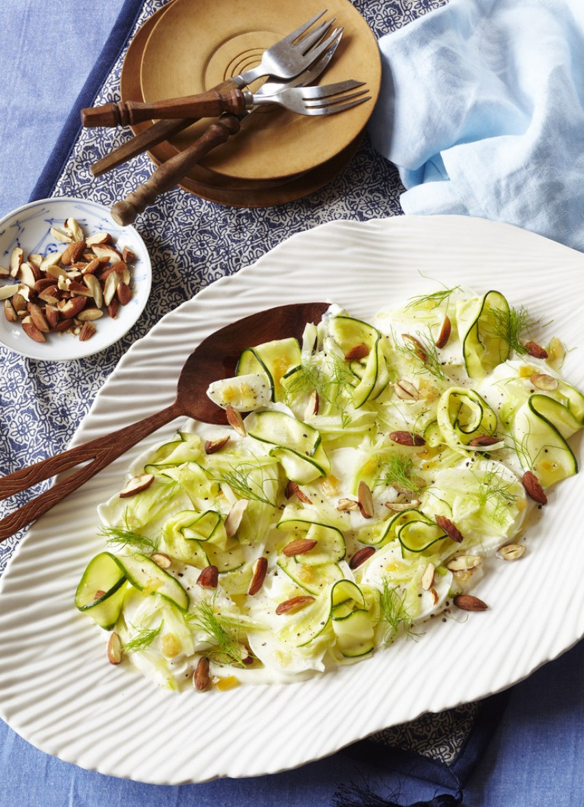 Fennel and Mozzarella Salad with Almonds and Preserved Lemon
