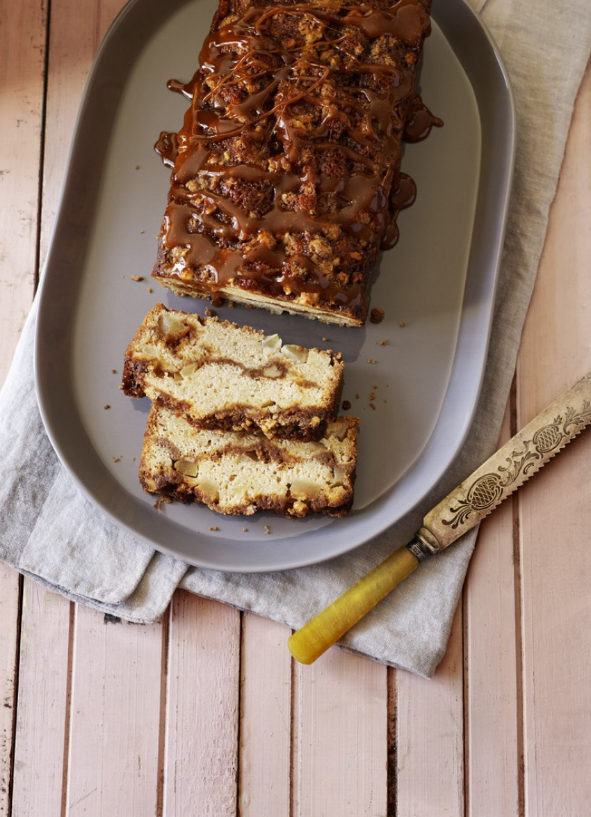 Salted Caramel, Rum and Pear Loaf