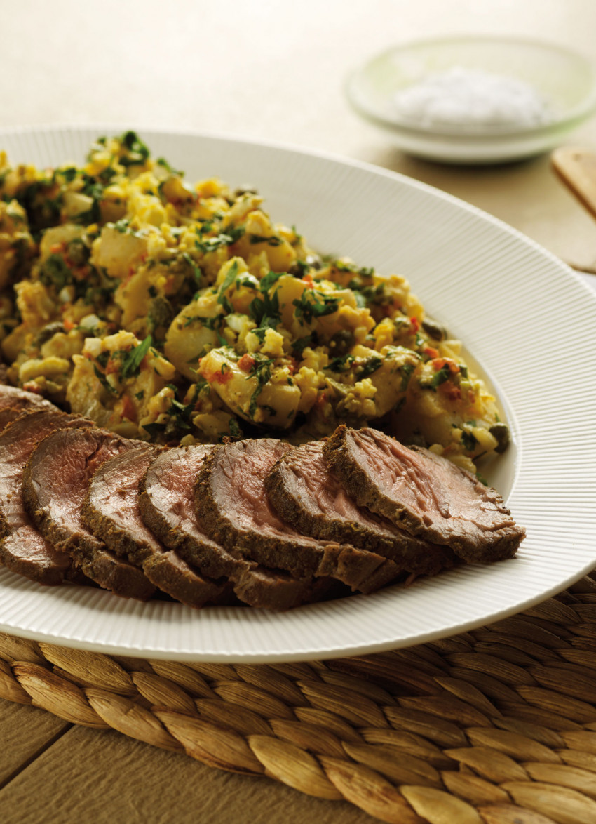Spiced Smoked Beef with Potato Salad