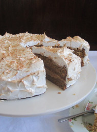 Salted Caramel, Coffee and Toasted Meringue Cake
