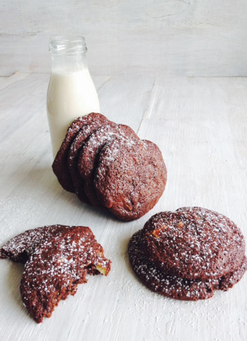 Buckwheat and Roasted Almond Double Chocolate Cookies