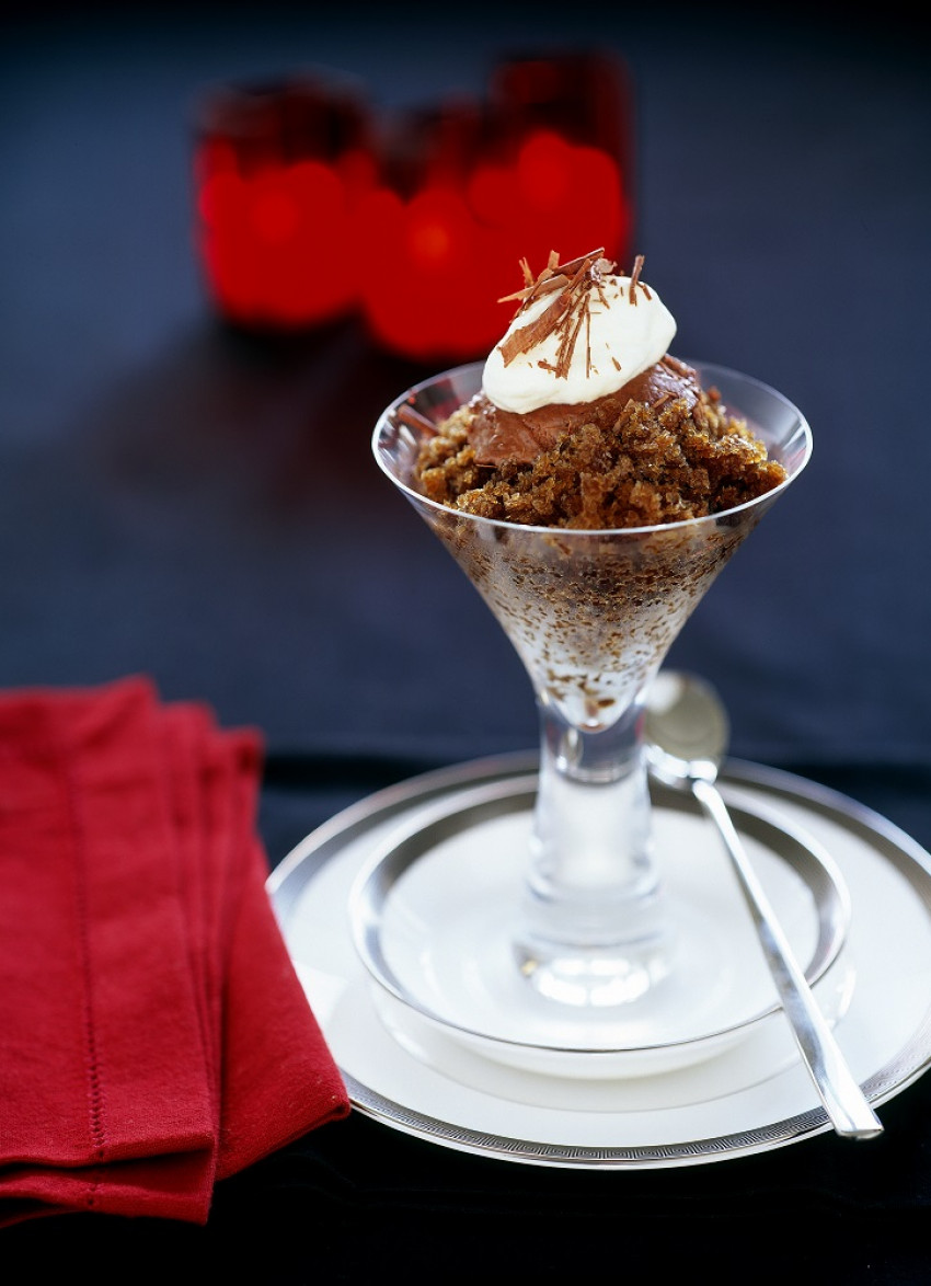 Chocolate Mousse with Coffee Granita