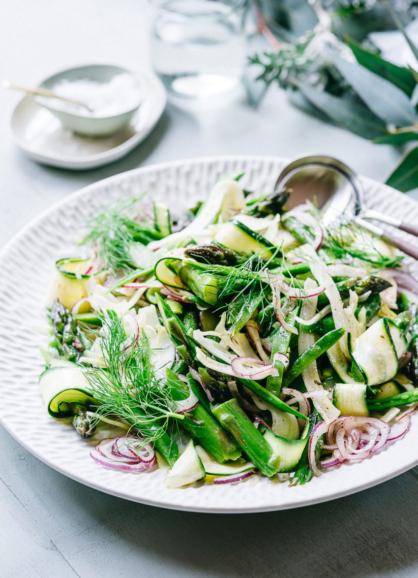 Asparagus, Snow Pea and Zucchini Salad with Tarragon Dressing