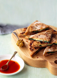Wholemeal Spelt Gozleme with Halloumi