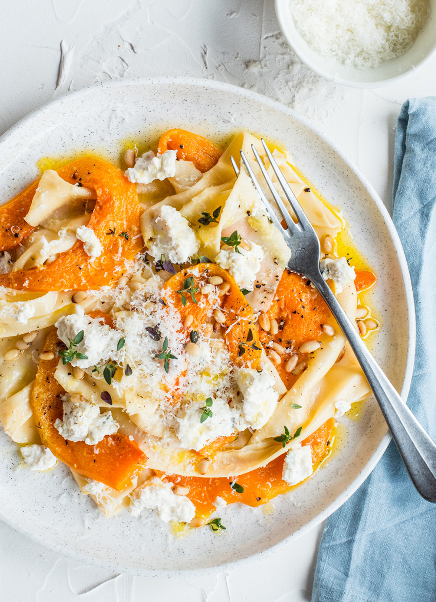 Fresh Pasta with Roasted Pumpkin and Thyme