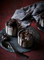 Chocolate and Cherry Self-Saucing Puddings (Gluten Free)