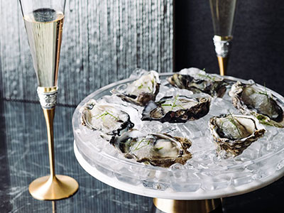 oysters and champagne