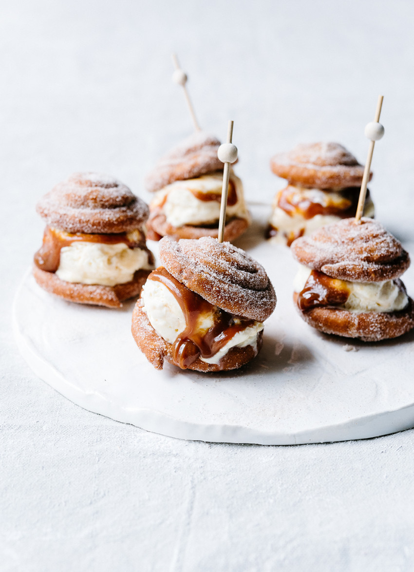 Cinnamon Churros Ice Cream Sandwiches