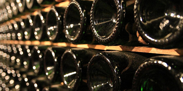 wines in wine cellar